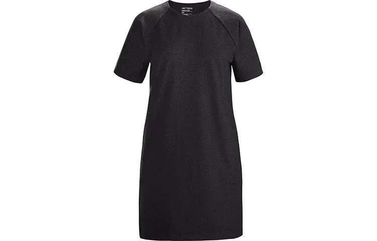Женское платье с коротким рукавом Arcteryx, Black Gray/Black Heather