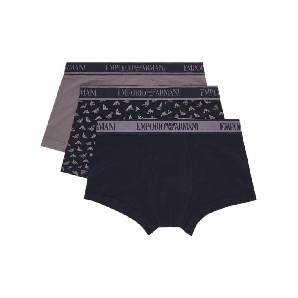 

Классические боксеры с логотипом EMPORIO ARMANI, сине-серый
