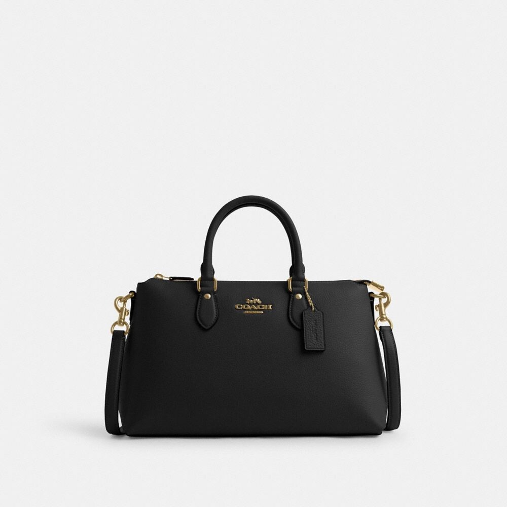 

Сумка COACH Georgia Satchel, золотой/черный