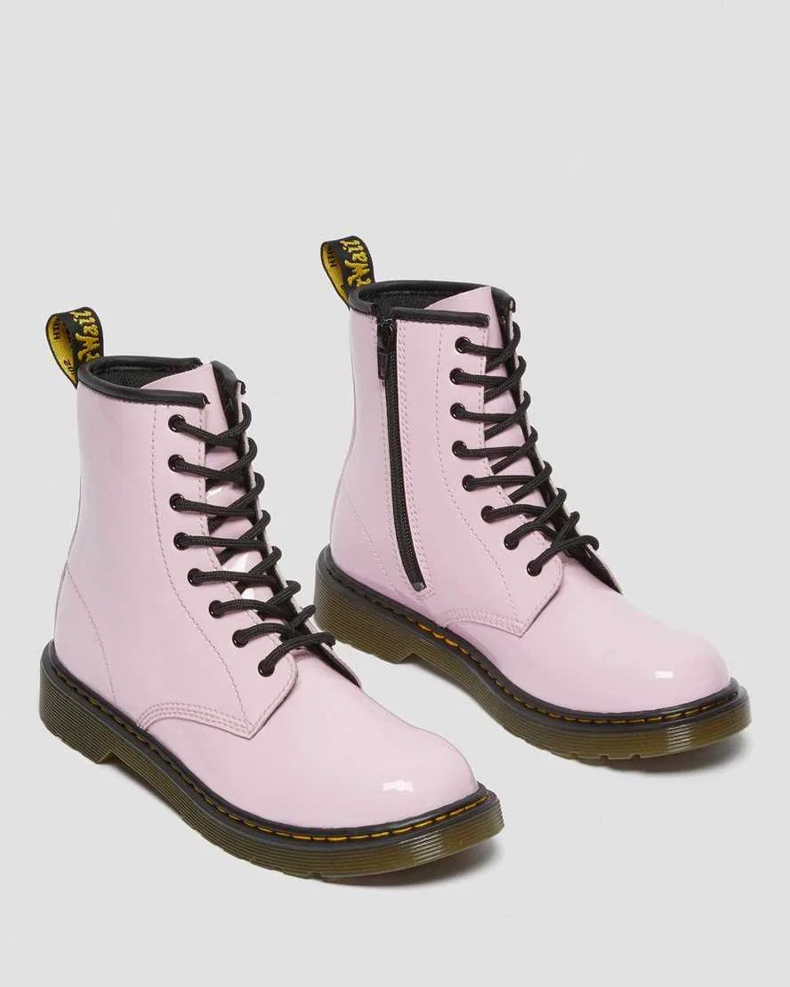 Детские ботинки Dr Martens 1460, лакированные, на шнуровке, черные — фото 4