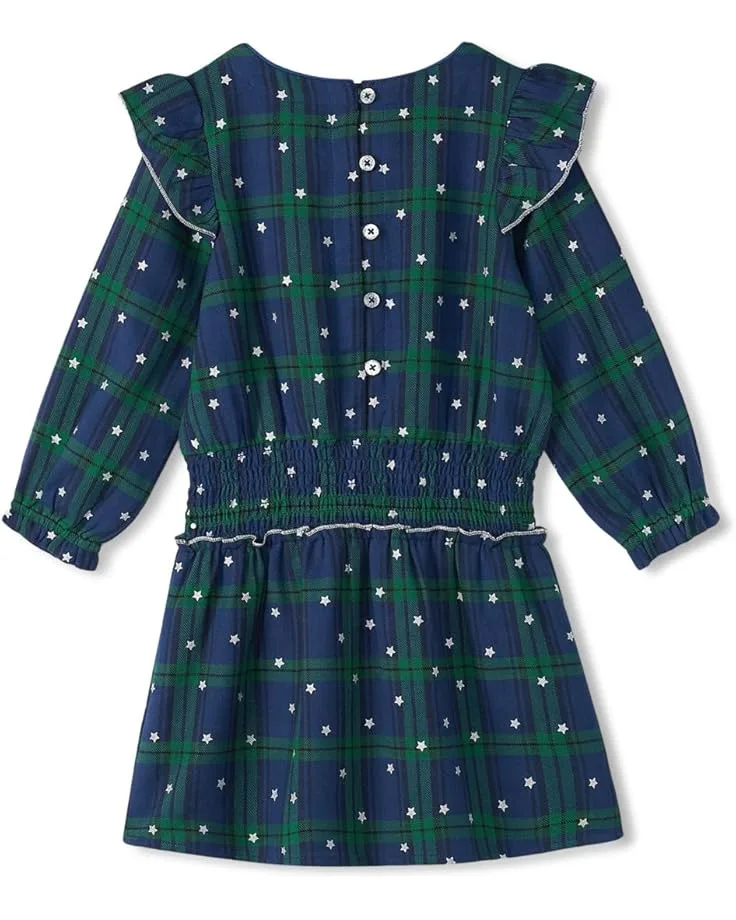 Платье Hatley Kids Blackwatch Plaid Smocked Waist Dress (Toddler/Little Kid/Big Kid), Blue — фото 2