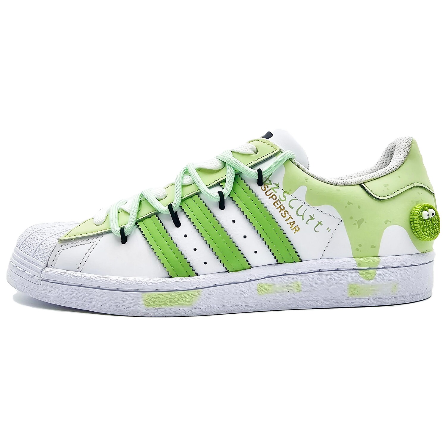 

Adidas originals Superstar Обувь для скейтбординга унисекс, White Green