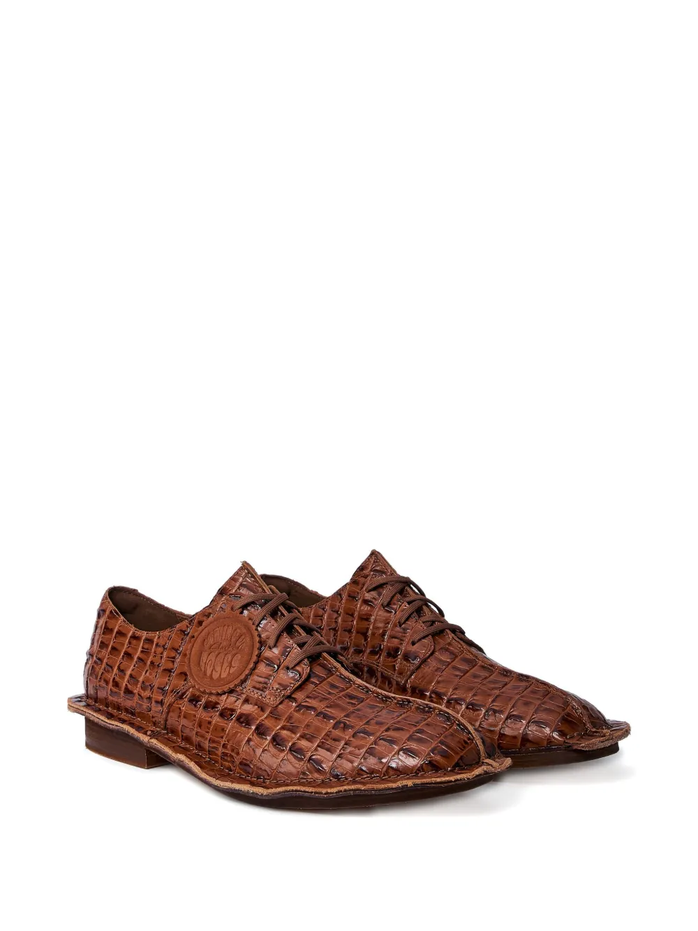 Туфли дерби с тиснением под крокодила из коллаборации с Clarks Martine Rose, коричневый — фото 2
