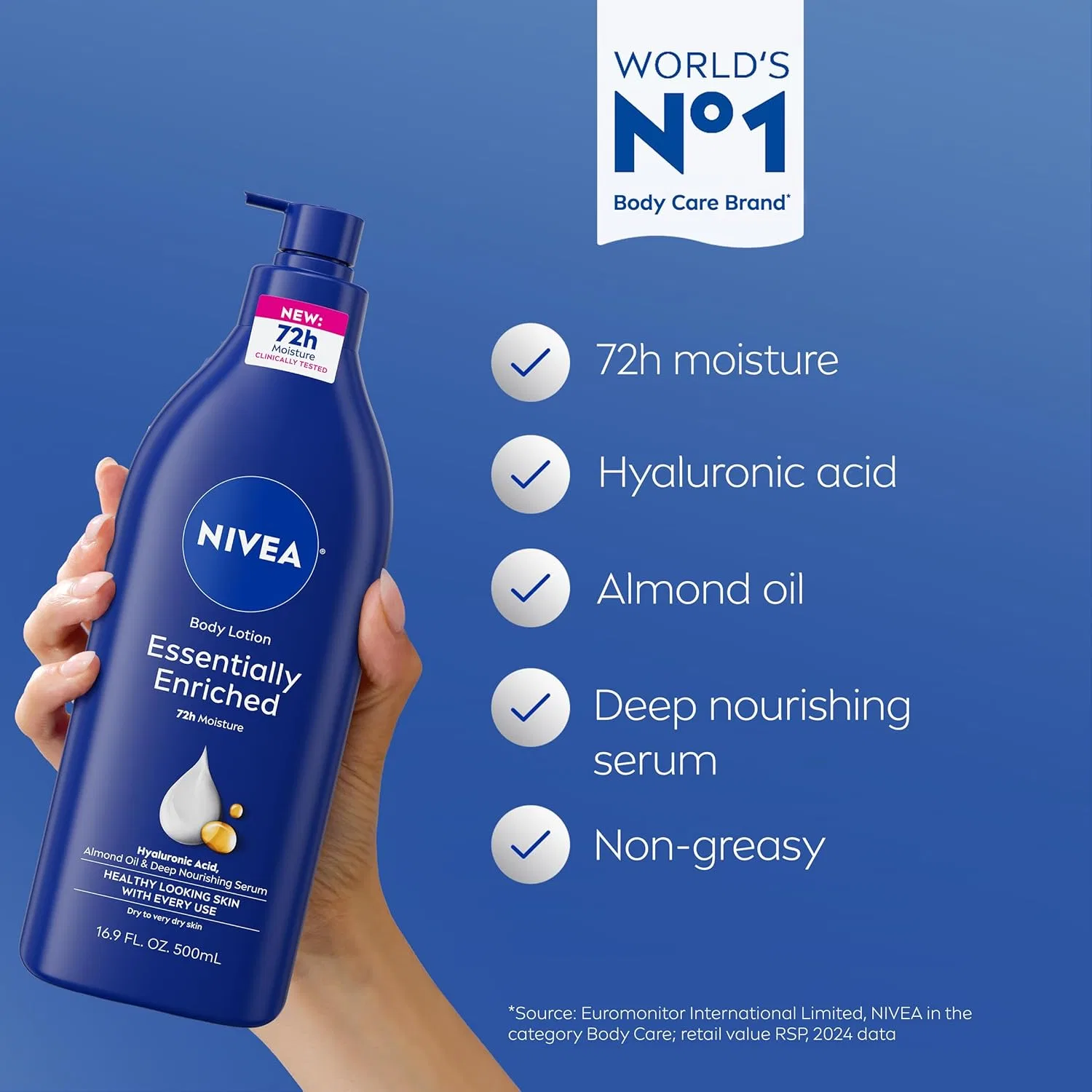 Лосьон для тела Nivea с миндальным маслом, 16.9 унций (2 шт.) — фото 3