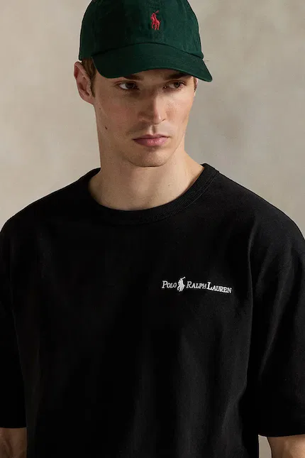Футболка хлопковая Tee Polo Ralph Lauren, черный — фото 4