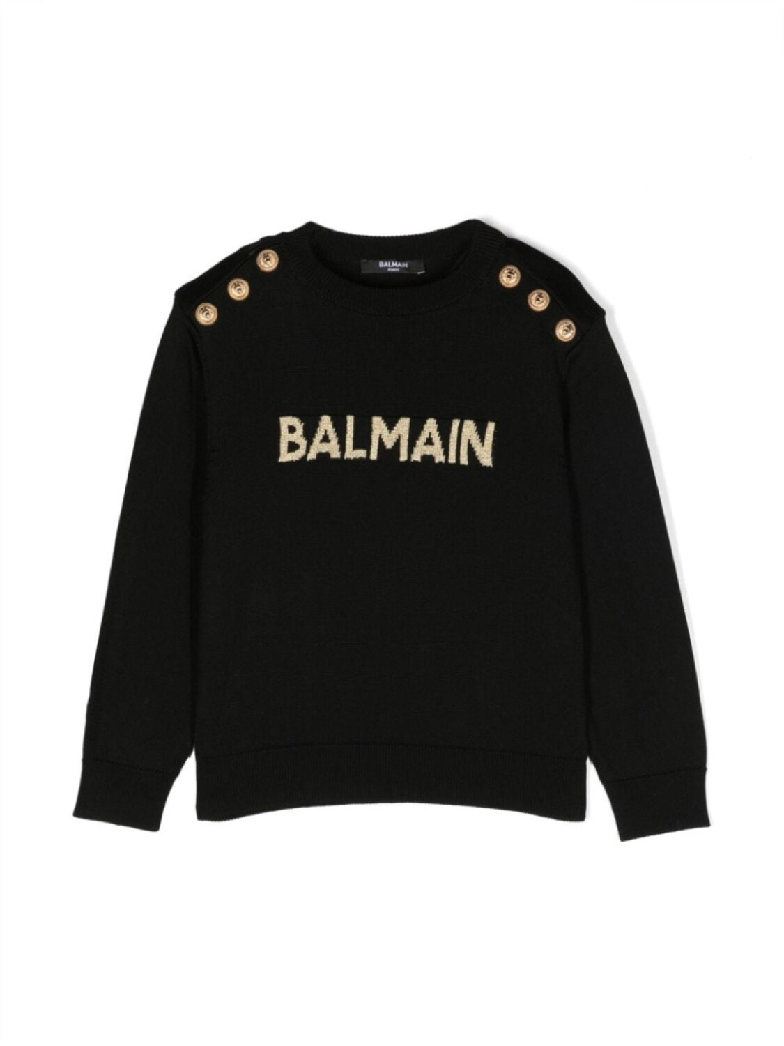 

Balmain Kids джемпер с тиснеными пуговицами и нашивкой-логотипом, черный
