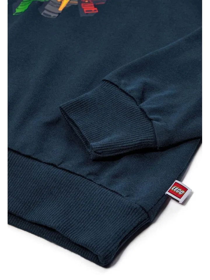 Капуzenpullover из хлопка LEGO, темно-синий — фото 4