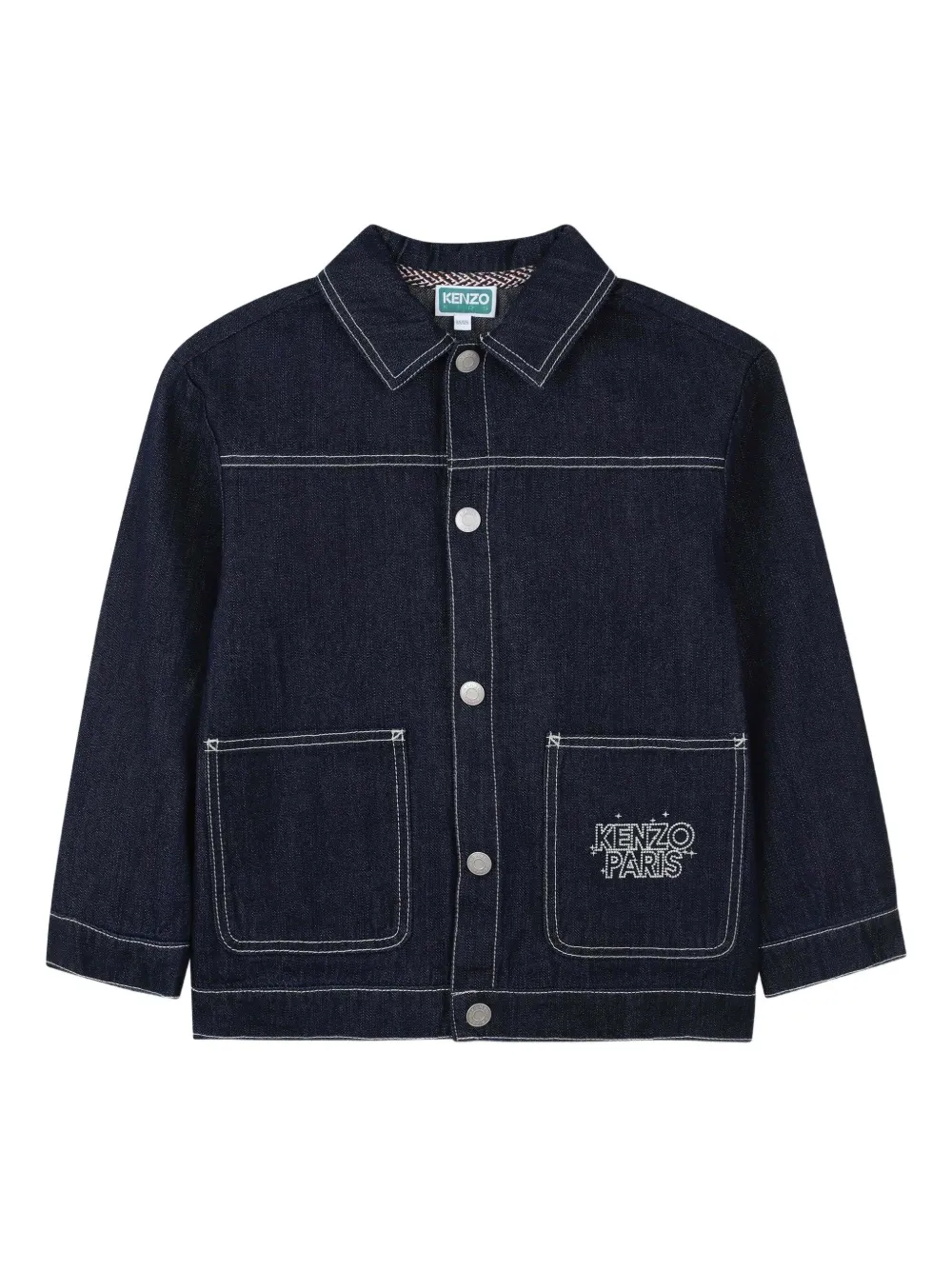 

Джинсовая куртка с вышивкой Kenzo Kids, синий
