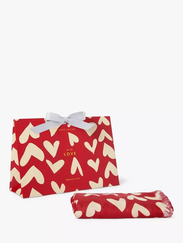 

Шарф Katie Loxton Abstract Heart Print, цвет multi/red