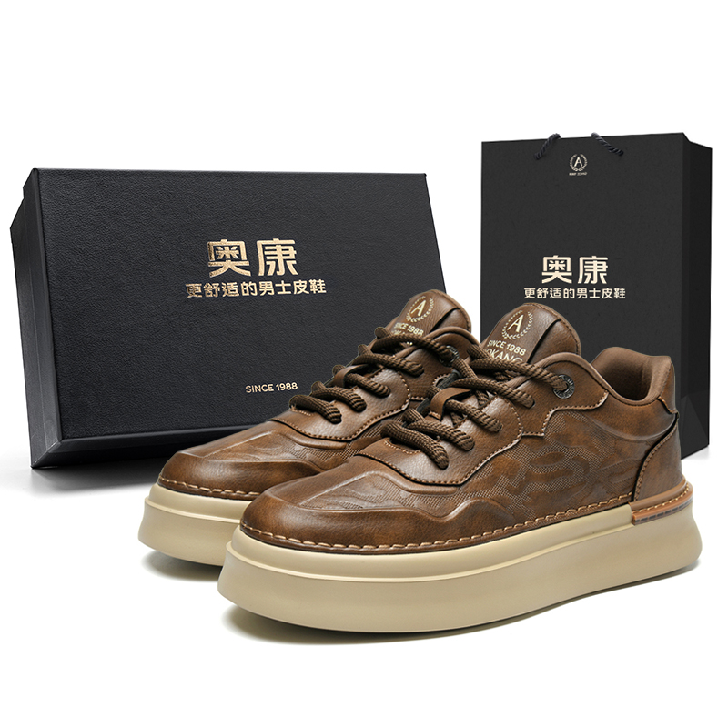 

AOKANG Кроссовки для скейтбординга AK DUNK Series, мужские, низкие, черно-коричневые