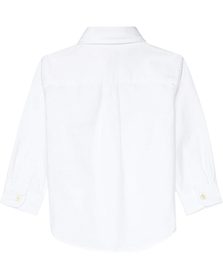 Рубашка Polo Ralph Lauren Kids Cotton Oxford Sport Shirt, белый — фото 2