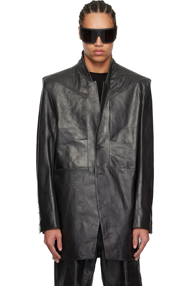 

Кожаная куртка Hollywood Lido Rick Owens, черный
