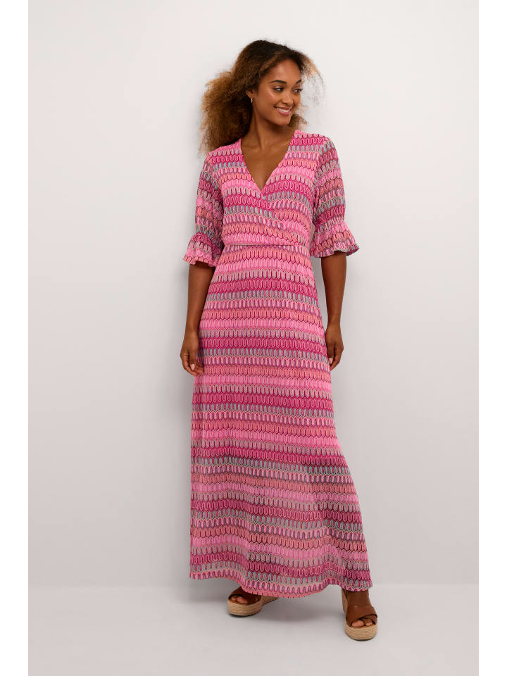 

Платье CRCova Feminine красного цвета с разноцветным жаккардом Cream