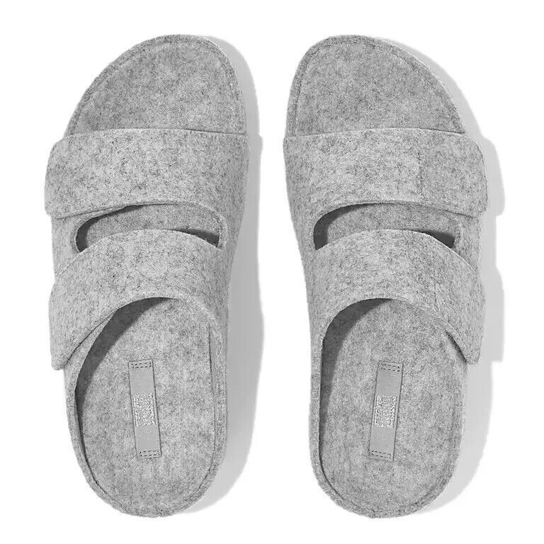 FitFlop Shuv E01 FR9-A06 Slide Sandals Women's Gray Adjustable Strap Slip-on, серый — фото 2
