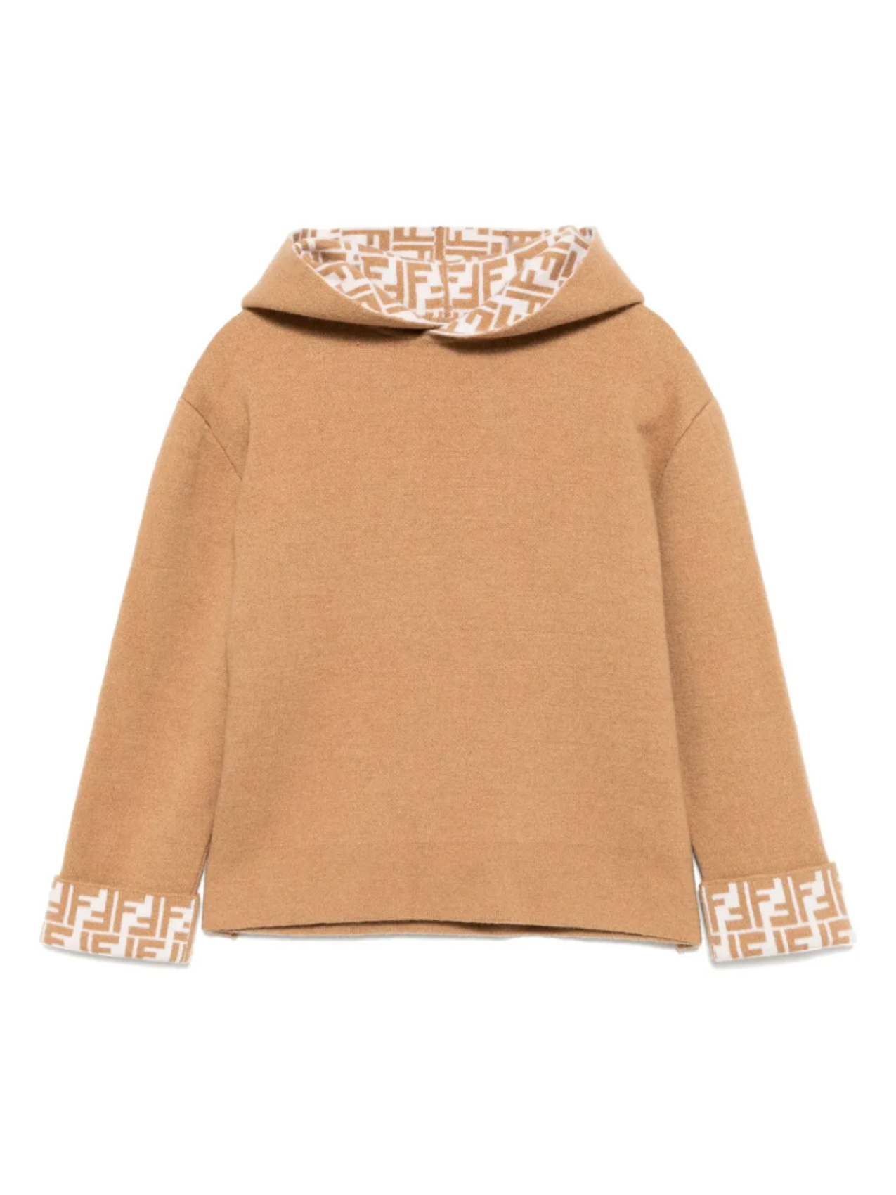 

Худи Felpa Fendi Kids, коричневый