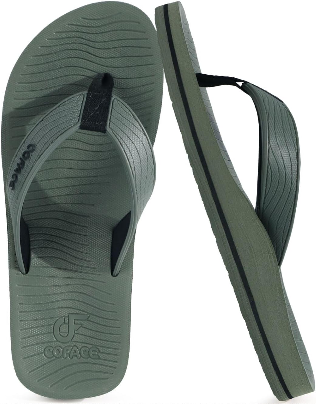 

Мужские шлепанцы COFACE с удобной стелькой для йоги, поддержкой свода стопы, повседневные летние пляжные сандалии для мужчин, размер 7-15, зеленый