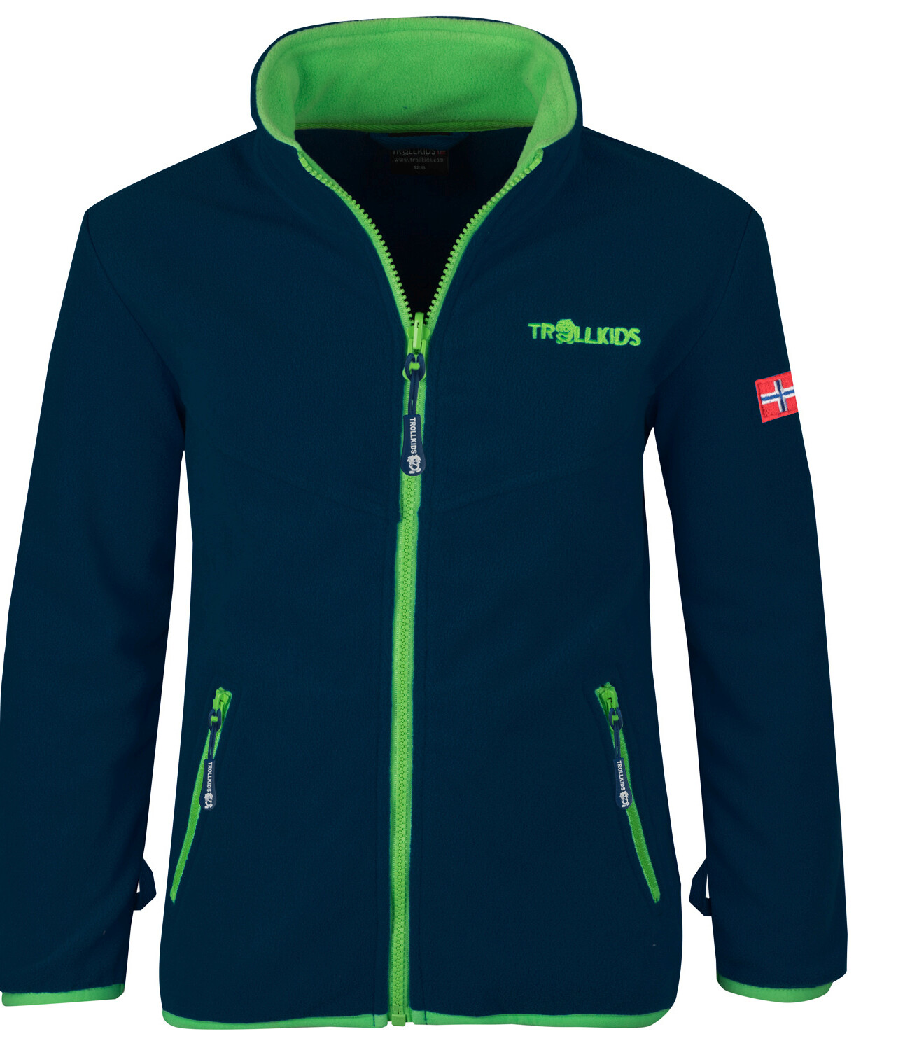 

Флисовая куртка Trollkids Fleece Jacke Oppdal XT, цвет Marineblau/Hellgrün