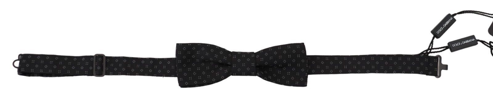 

Эксклюзивный шелковый черный галстук-бабочка с узором Dolce & Gabbana