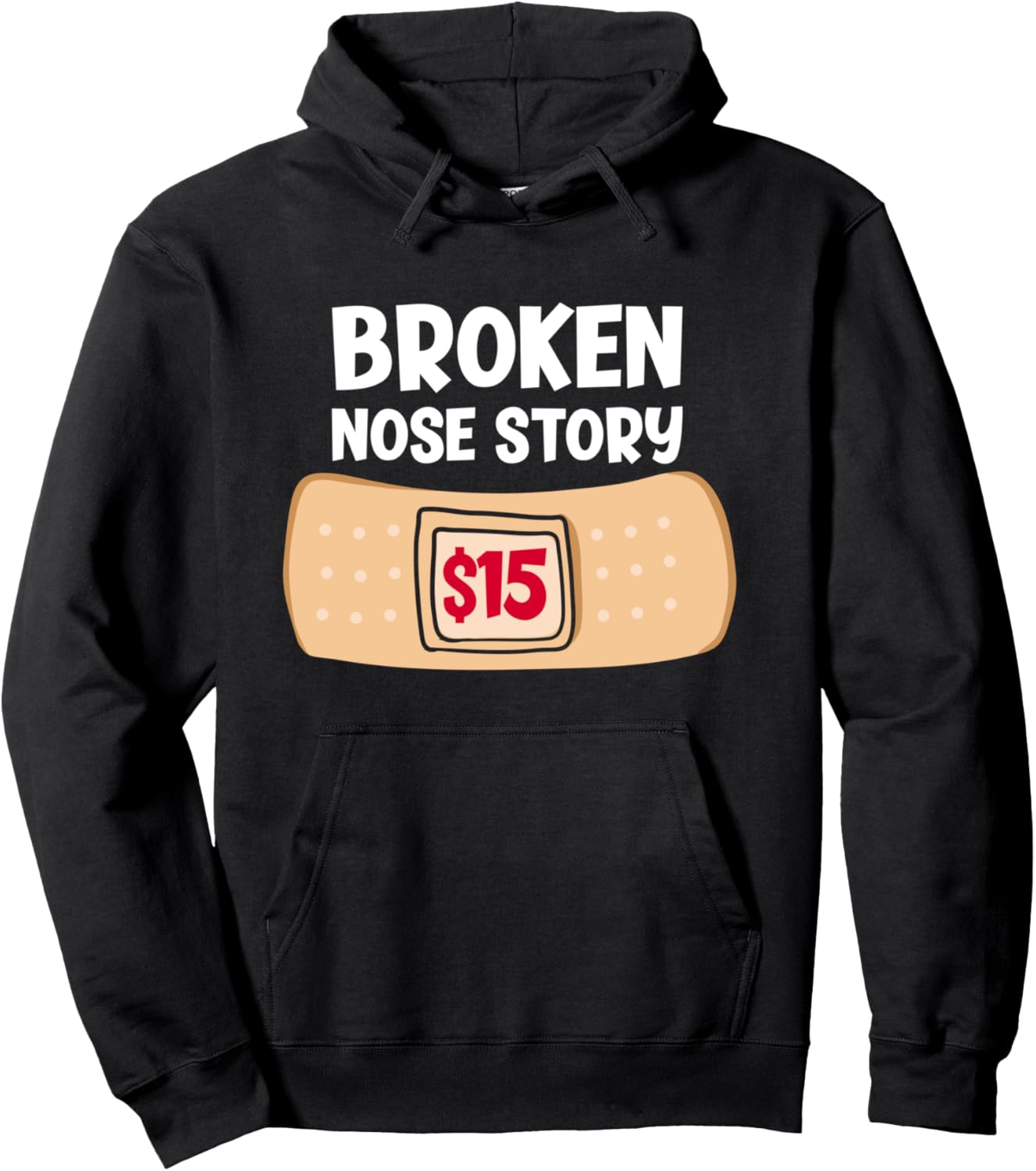 

Забавная толстовка с историей о сломанном носе Funny Injury Humor & Recovery Jokes, черный