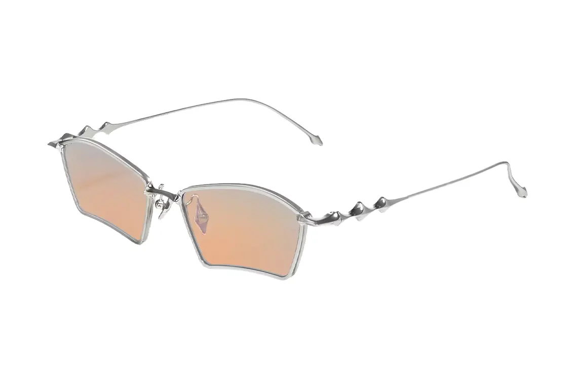 

GENTLE MONSTER RRR Titanium Square Sunglasses Unisex Silver