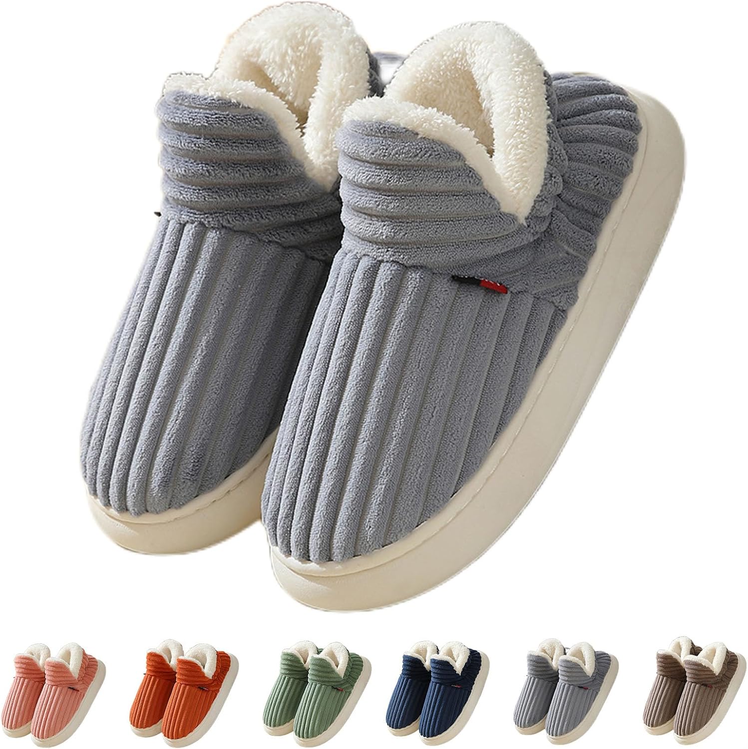 

Зимние уютные тапочки, повседневная домашняя обувь, нескользящие теплые тапочки для женщин и мужчин Generic, светло-голубой