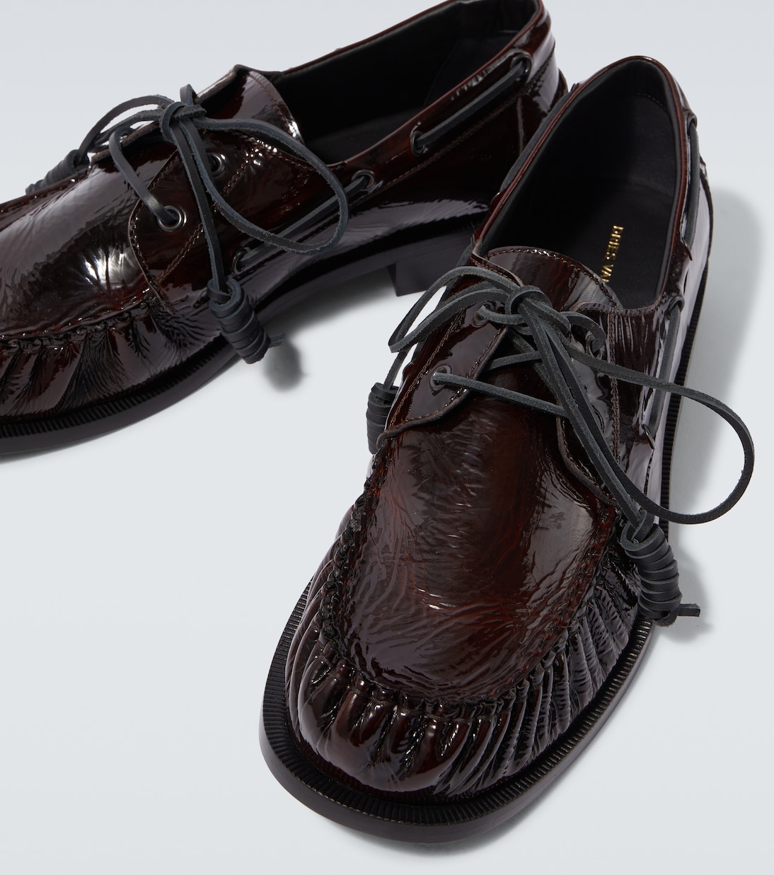 Туфли-лодочки из лакированной кожи Dries Van Noten, темно-коричневый — фото 3