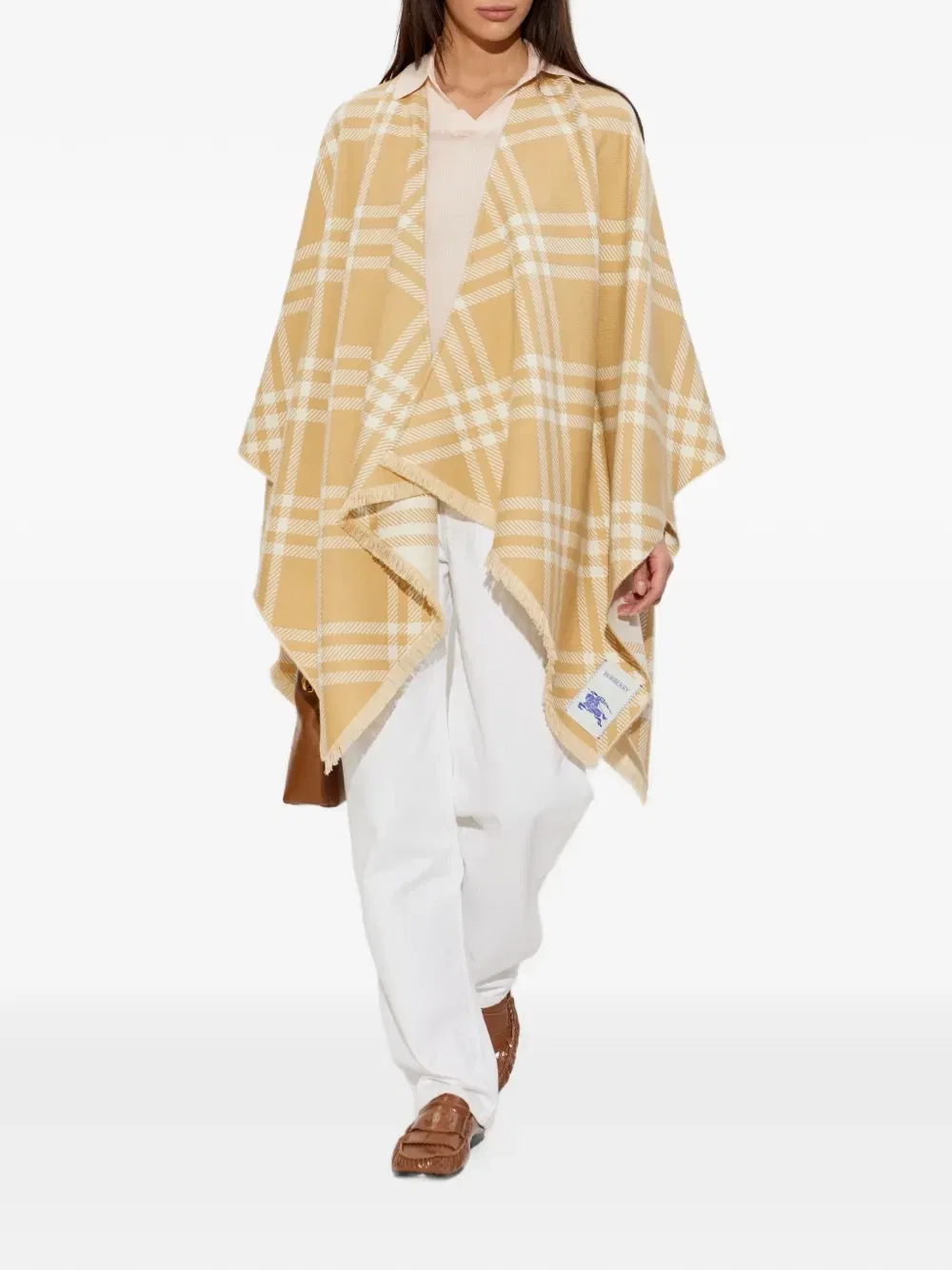 Футболка Burberry в рубчик с рыцарским мотивом, розовая — фото 2