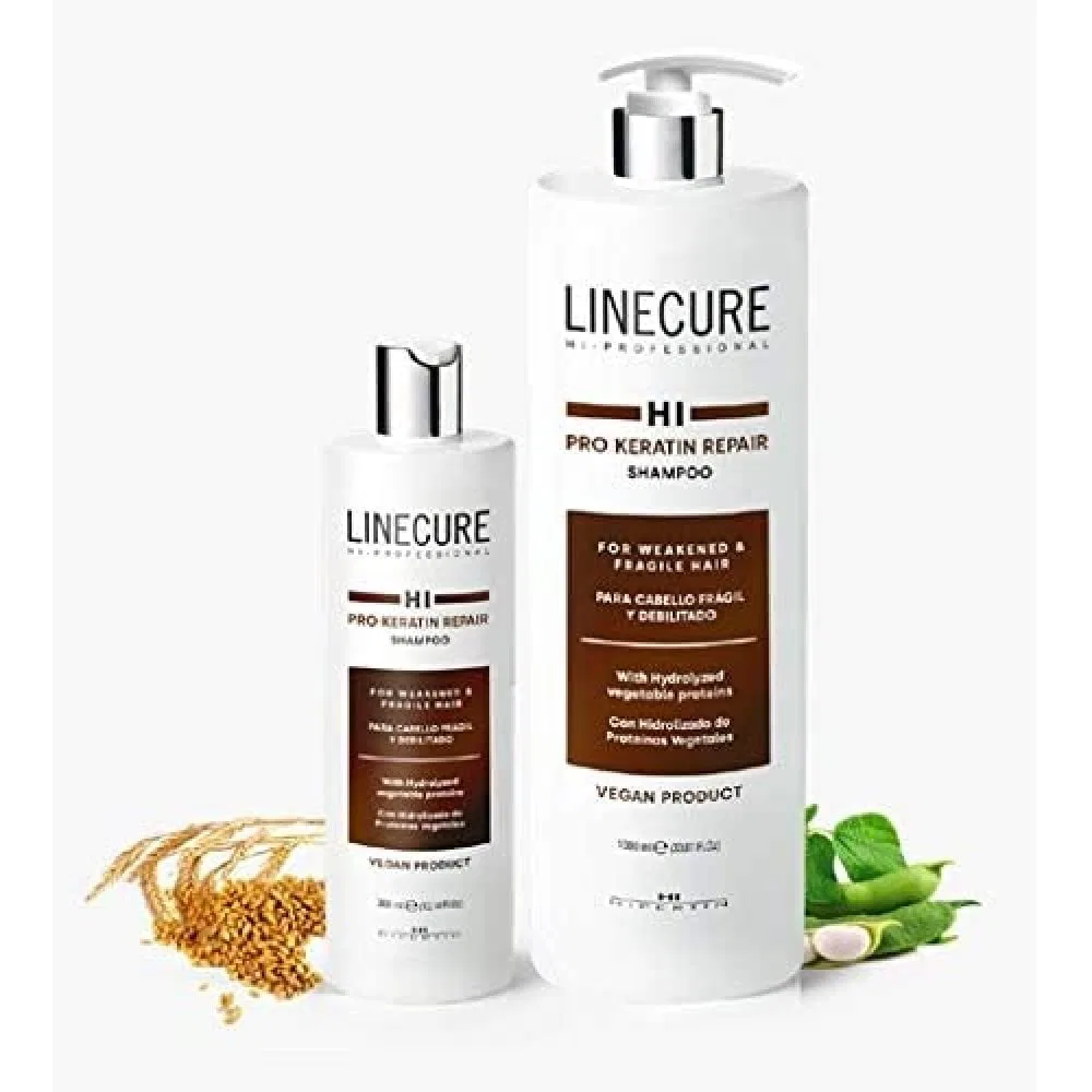Веганский шампунь Hipertin Pro Keratin Repair с гидролизованным растительным белком 1000 мл Hipertin