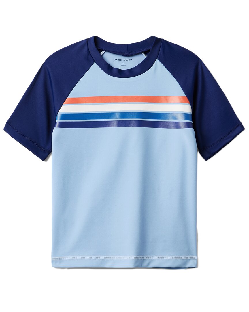 

Janie and Jack Переработанный полосатый рашгард, мультиколор