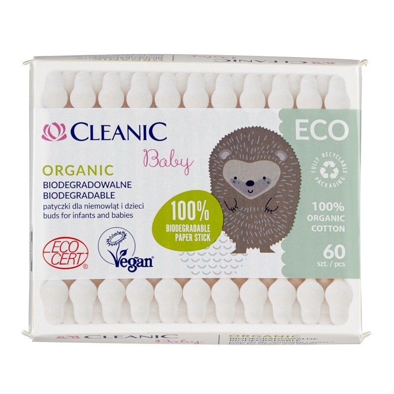 

Ватные палочки Cleanic Baby Organic, 60 шт