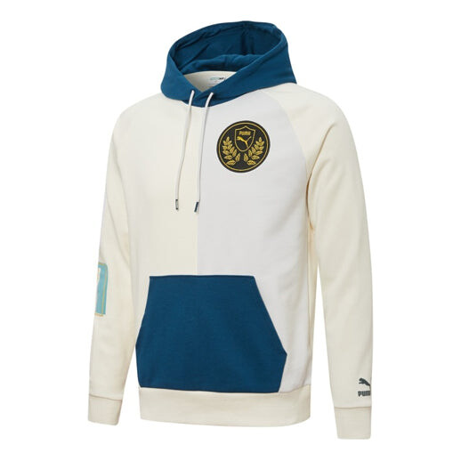 

Толстовка mix badge splicing sports knit couple style white Puma, белый