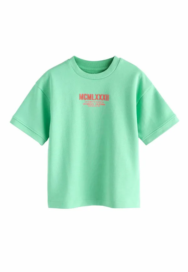 Футболка с коротким рукавом из плотной ткани с графическим принтом Next, Bright Green