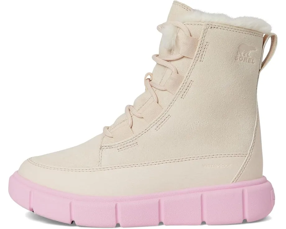 Ботинки SOREL Kids Sorel Explorer III Lace Waterproof (Toddler/Little Kid/Big Kid), Pearlescent/Pink Flare — фото 4