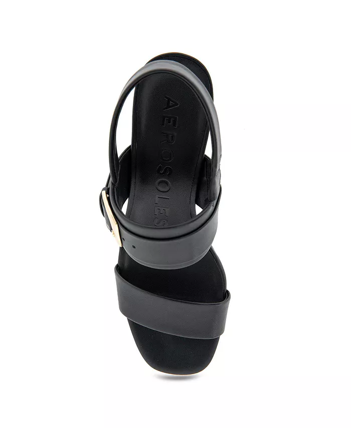 Женские босоножки на каблуке Ellazia с пряжкой и ремешками Aerosoles, черный — фото 4