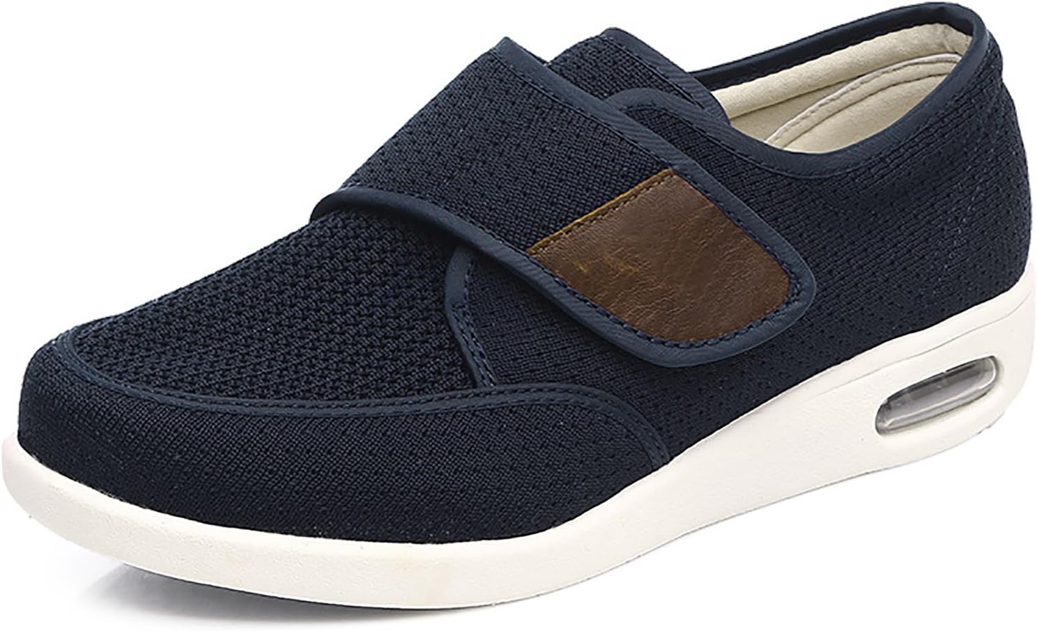 

Мужские диабетические туфли Mei MACLEOD, широкие слипоны для ходьбы для отекших ног, кроссовки широкой посадки для пожилых с облегчением боли в стопах, синий