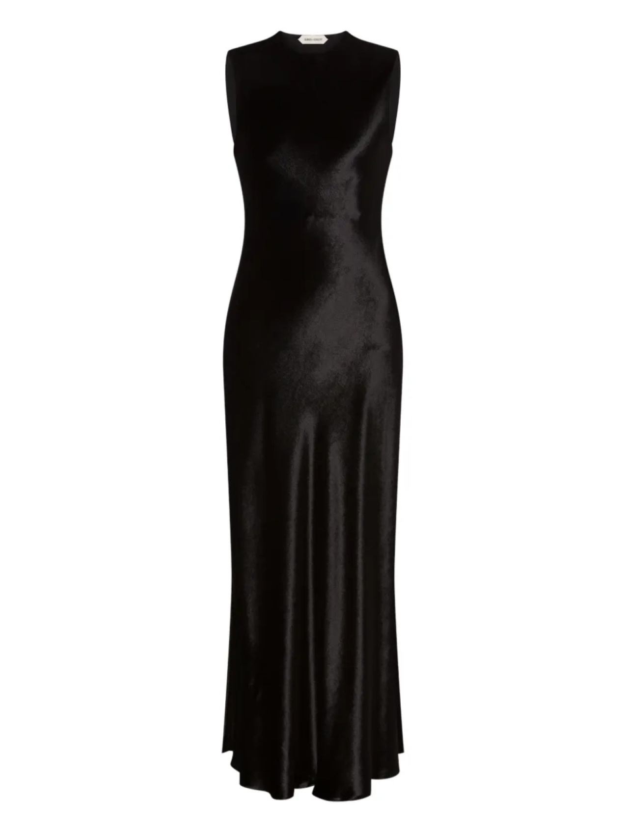 

Alberta Ferretti атласное платье, черный