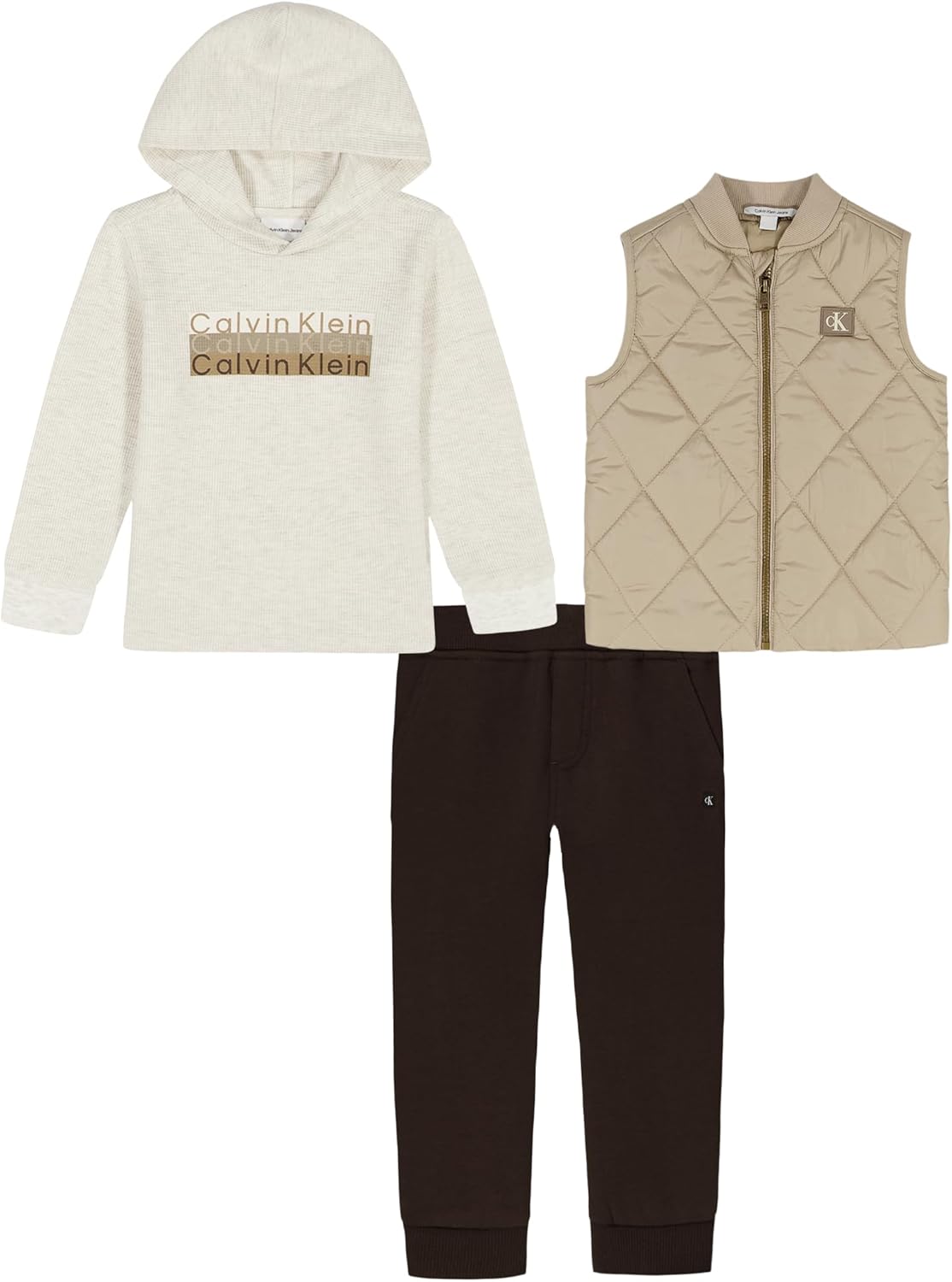 

Комплект из 3 жилетов-фонариков Calvin Klein для мальчиков, Crockery/Farina Heather/Brown Cork