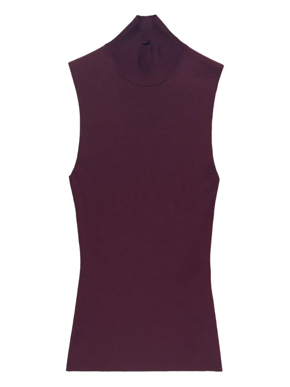 

Топ Benita в рубчик с высоким воротником KHAITE, красный