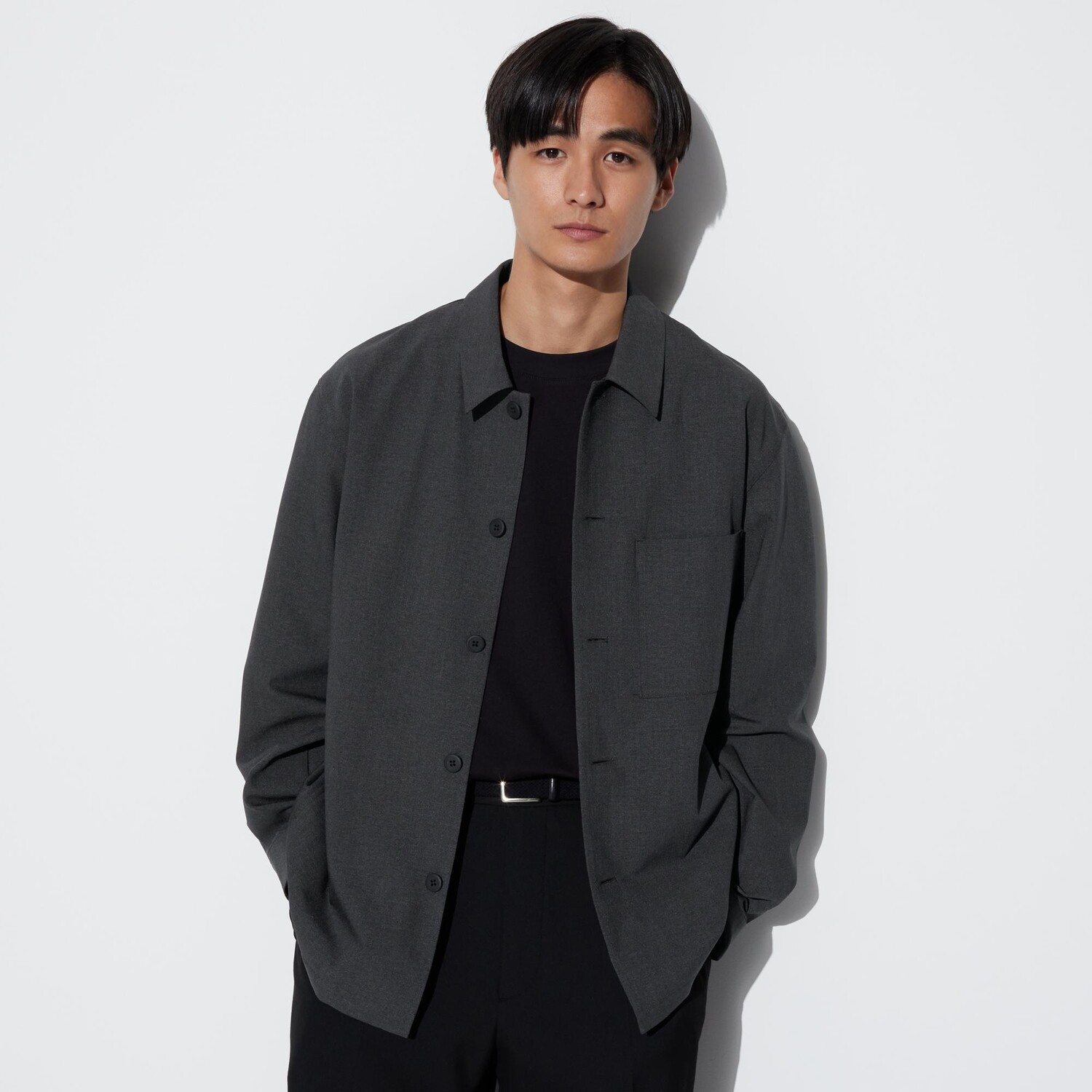 Куртка UNIQLO miracle air (airsense) эластичная, 08 темно-серый — фото 2