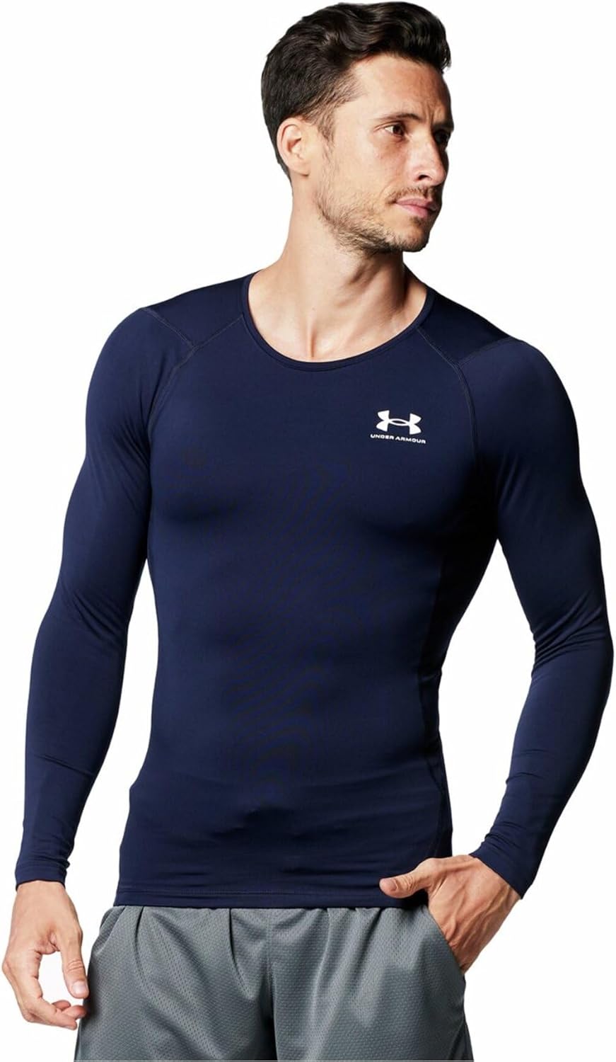 

Мужская футболка-термобелье Under Armour UA ColdGear Training Baselayer Armour Crew Shirt, темно-синий