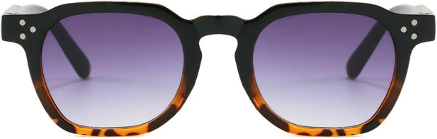 

Willochra Модные женские квадратные солнцезащитные очки в стиле ретро с заклепками Мужские трендовые сине-зеленые оттенки Солнцезащитные очки с защитой от УФ-излучения UV400 Многоугольные солнцезащитные очки, C5