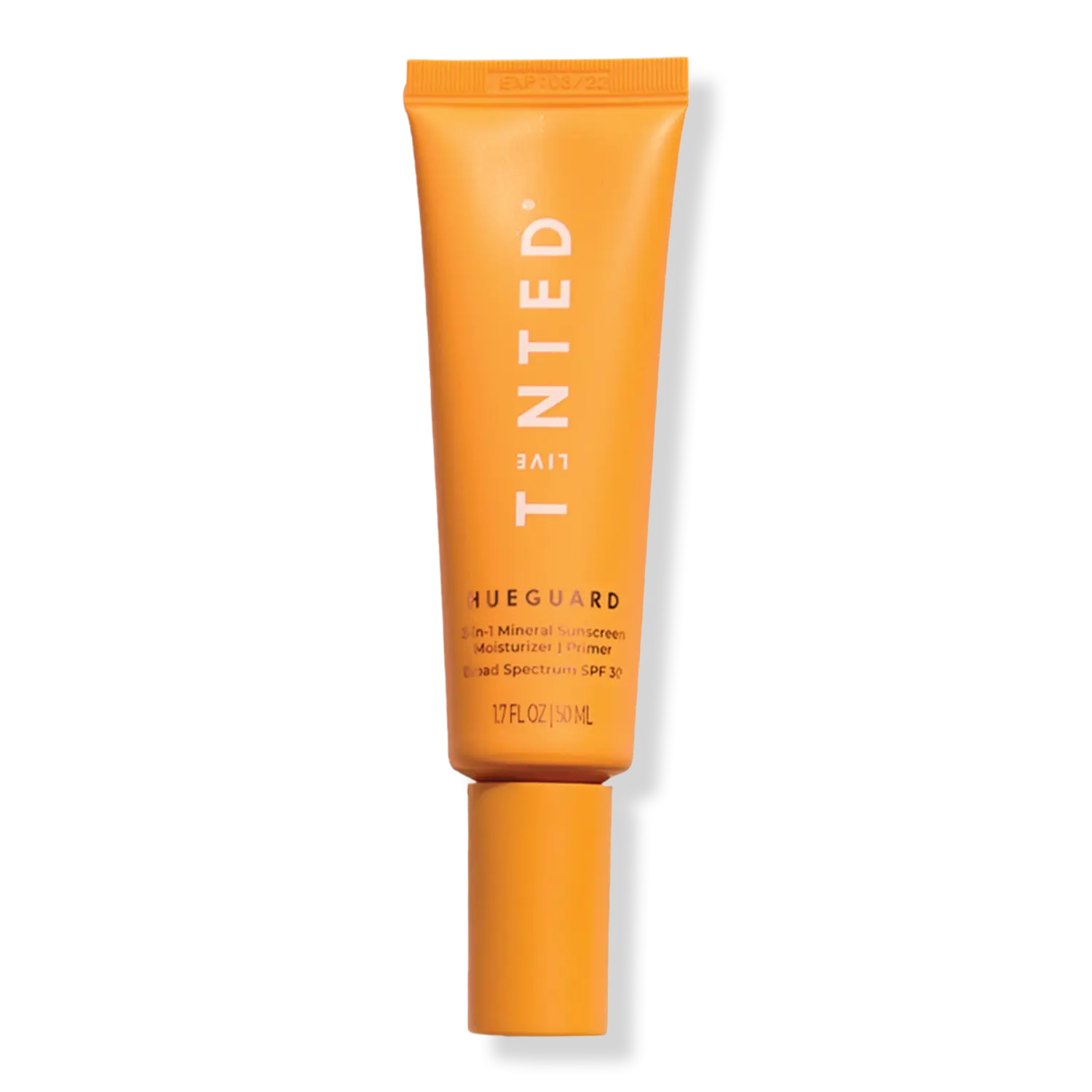 

Hueguard 3-в-1 Минеральный солнцезащитный крем, увлажняющий крем, праймер SPF 30 Live Tinted, 1.7 oz