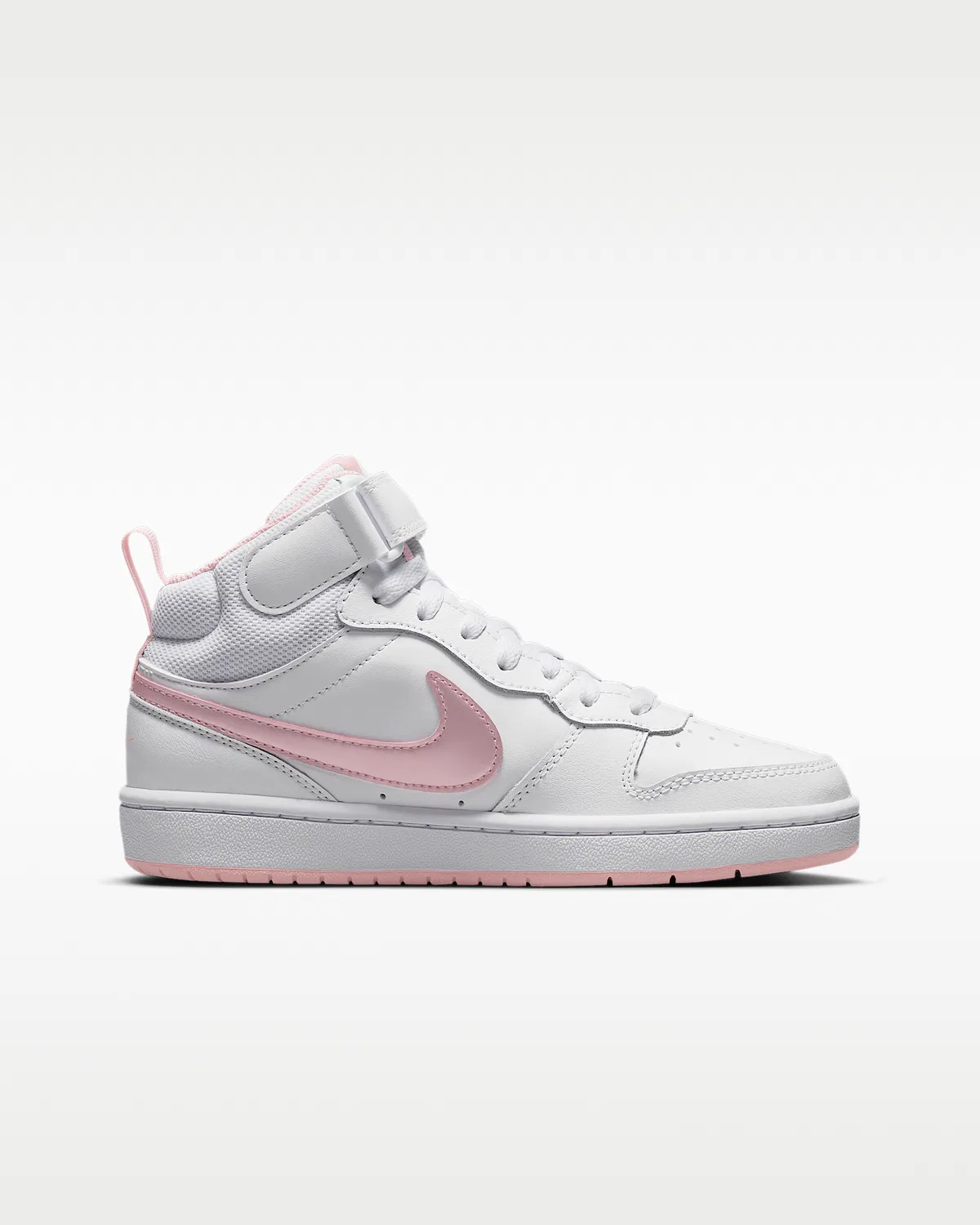 Кроссовки Nike Court Borough Mid 2 для детей, White/Pink Glaze — фото 3