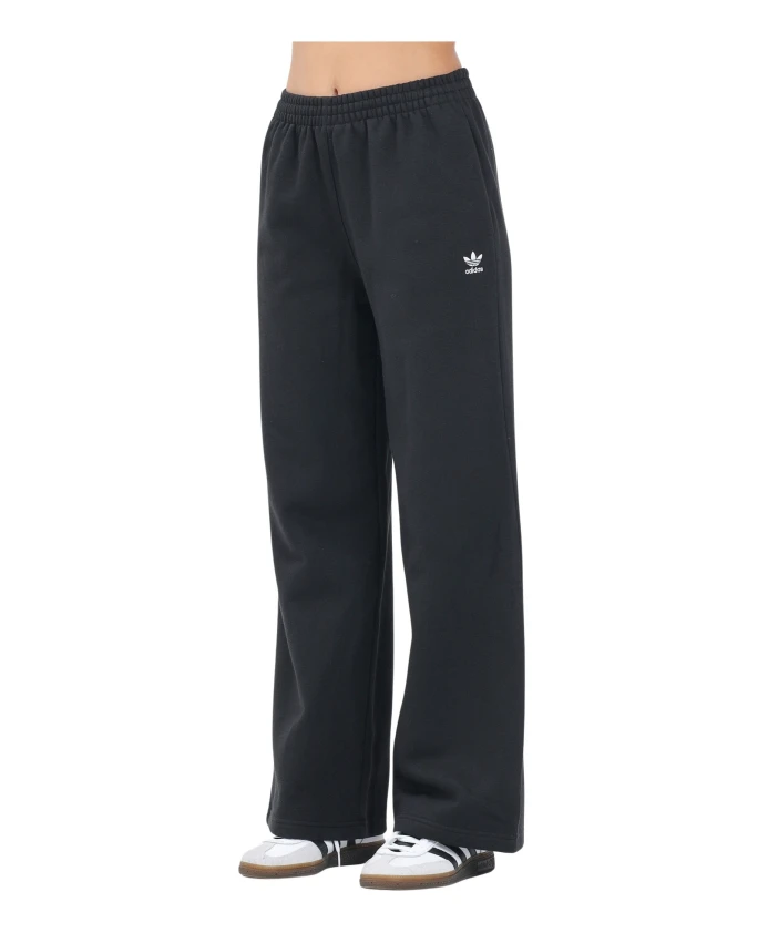 

Черные флисовые спортивные брюки с широкими штанинами Adidas Originals, черный