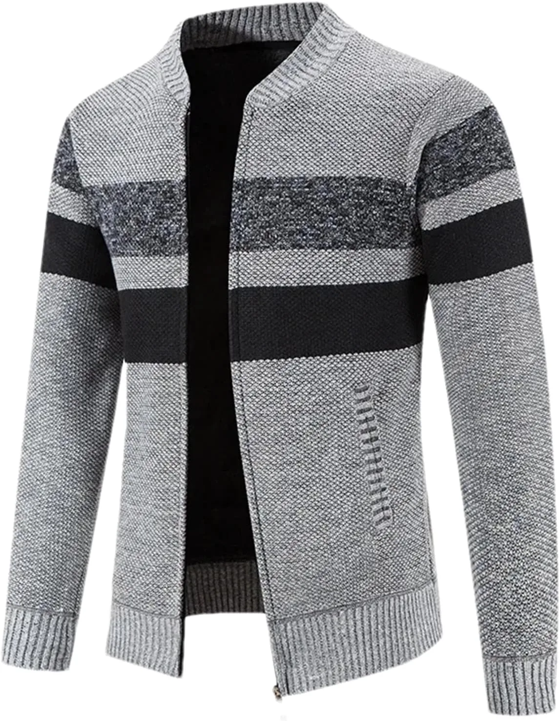 

Мужской кардиган свитер теплый slim casual с молнией OWEIEYEU