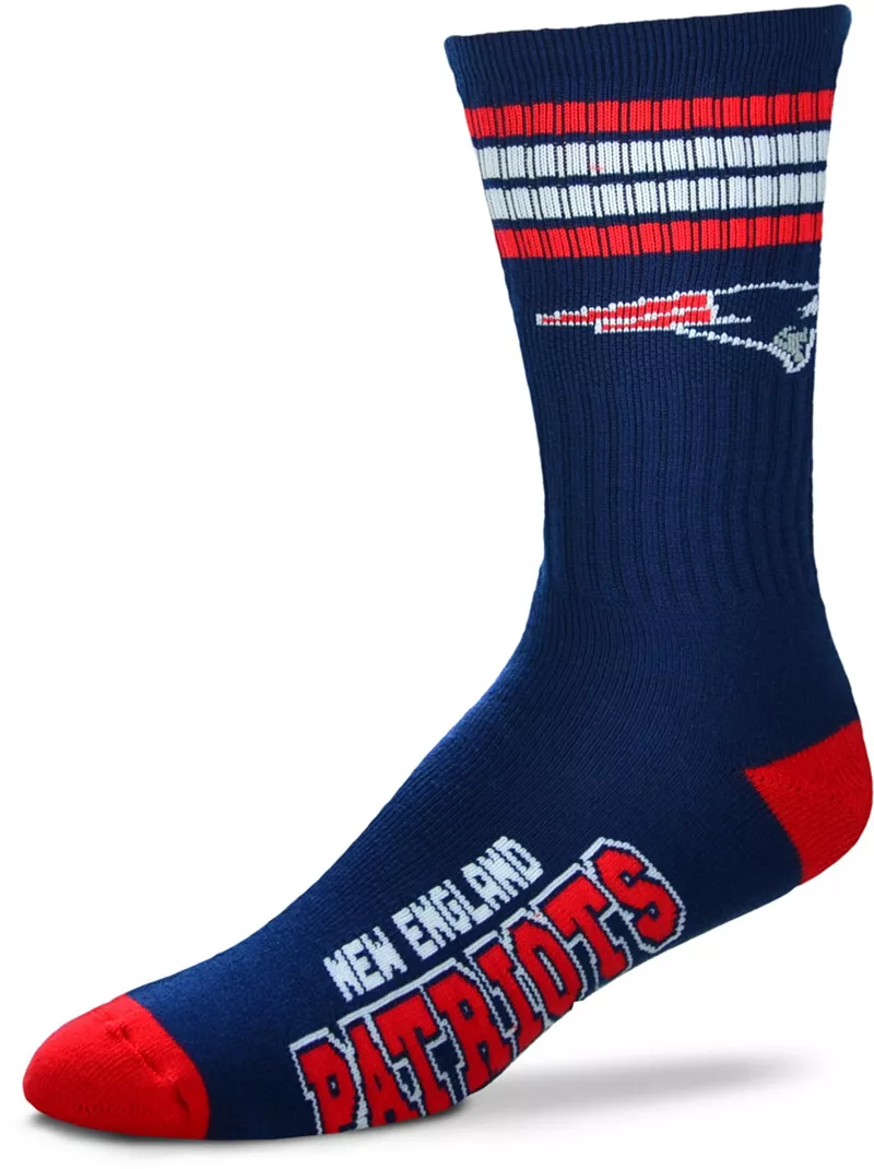 

Носки Deuce с 4 полосками New England Patriots для босых ног For Bare Feet