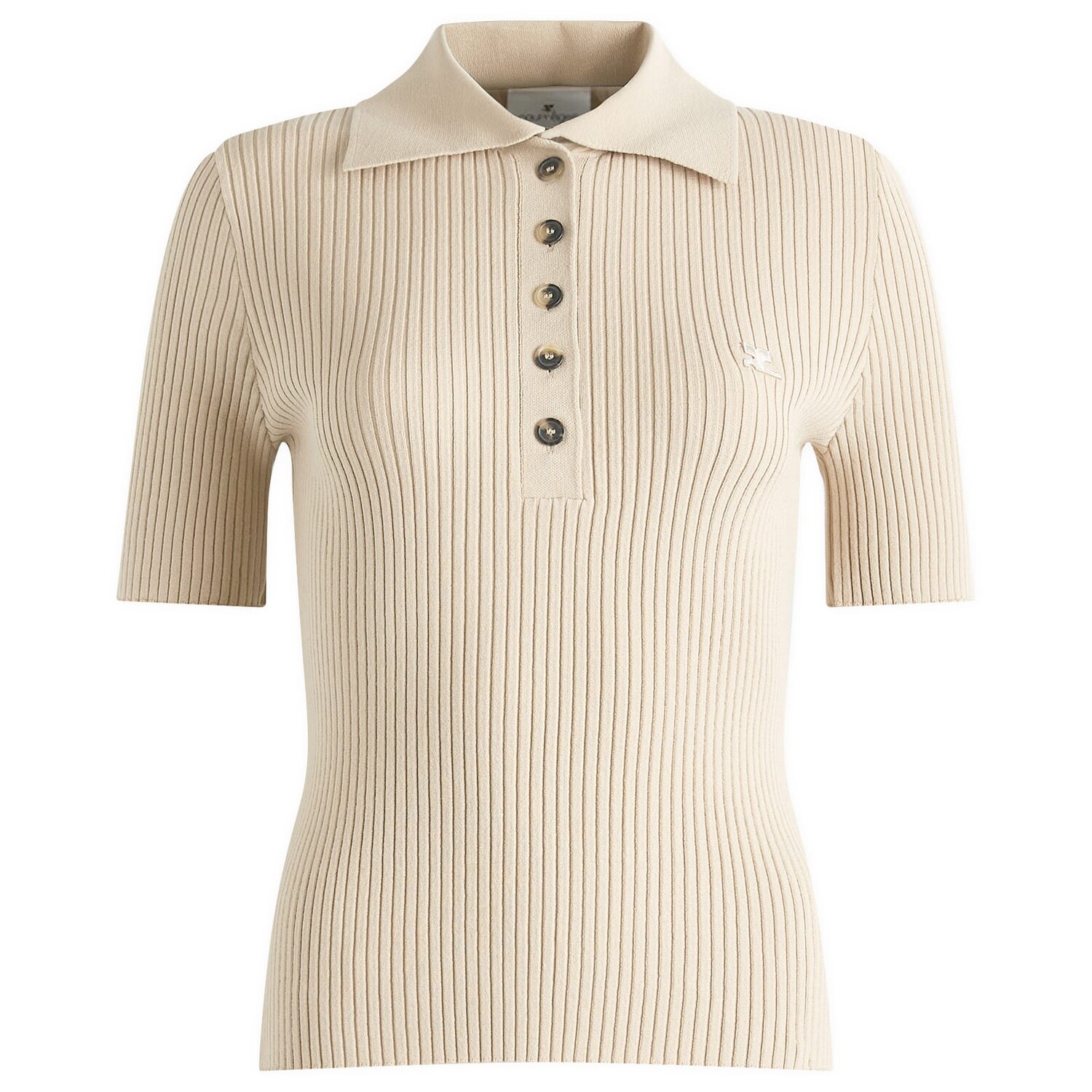 

Поло Courrèges Courrges Knit Polo Top, цвет Cappuccino