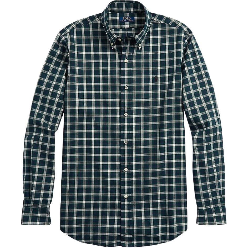 Polo Ralph Lauren Рубашка мужская с зеленым лацканом Moderate
