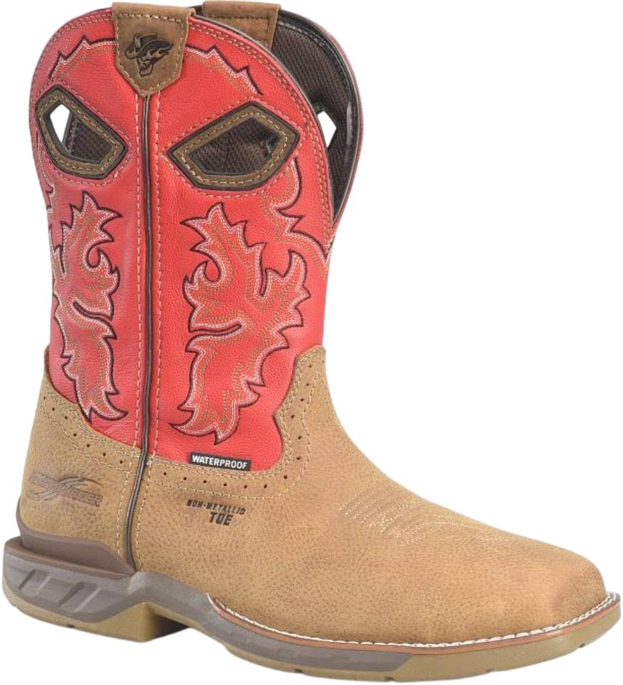 

Мужские сапоги PHANTOM RIDER DOUBLE-H Henly 11 водонепроницаемые, с квадратным композитным носком, стиль Roper, с верхом из натуральной кожи Atlantic и голенью из кожи красного цвета ягод Годжи