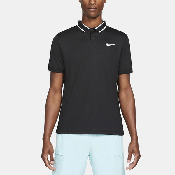 Футболка Nike Casual Sports Logo Pattern Printing Short Sleeve Polo Shirt Black, мультиколор — фото 3